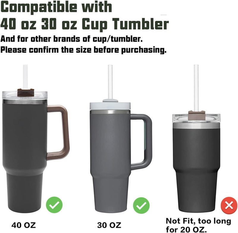NCYOEW Replacement Straws for TAL 40OZ Stainless Steel Tumbler with A Cleaning Brush, Pack of 8 - Image 3